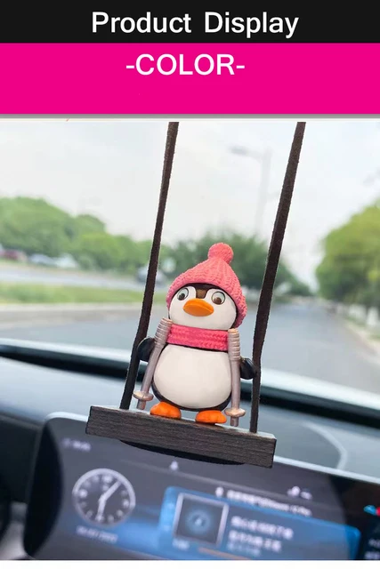 Kühlen Schaukel Pinguin Auto Anhänger Lustige Schaukel Pinguin Auto Hängen  Ornament Auto Rückspiegel Anhänger Nette Pinguin Auto Dekoration -  AliExpress