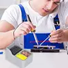 Soldering Iron Tip Cleaner Portable Solder Tip Cleaner Kit Soldering Accessories With Silicone Holder Dense Cleaning Steel Brush 3