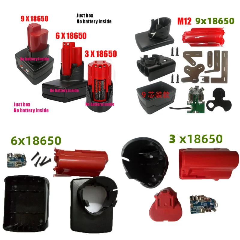 Durable Plastic Battery Case Shell for 12V Li-ion Power Tools