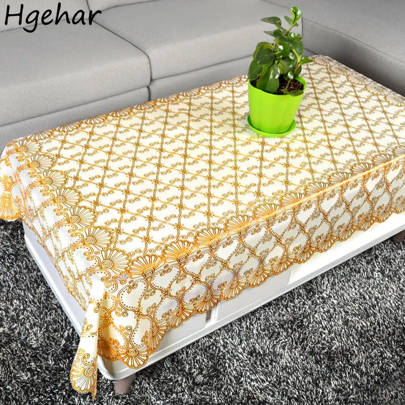 

Rectangle Table Cloth European Style PVC Tablecloth Waterproof Oilproof Living Room Tables Cover Dust-proof Decor Obrus Ins