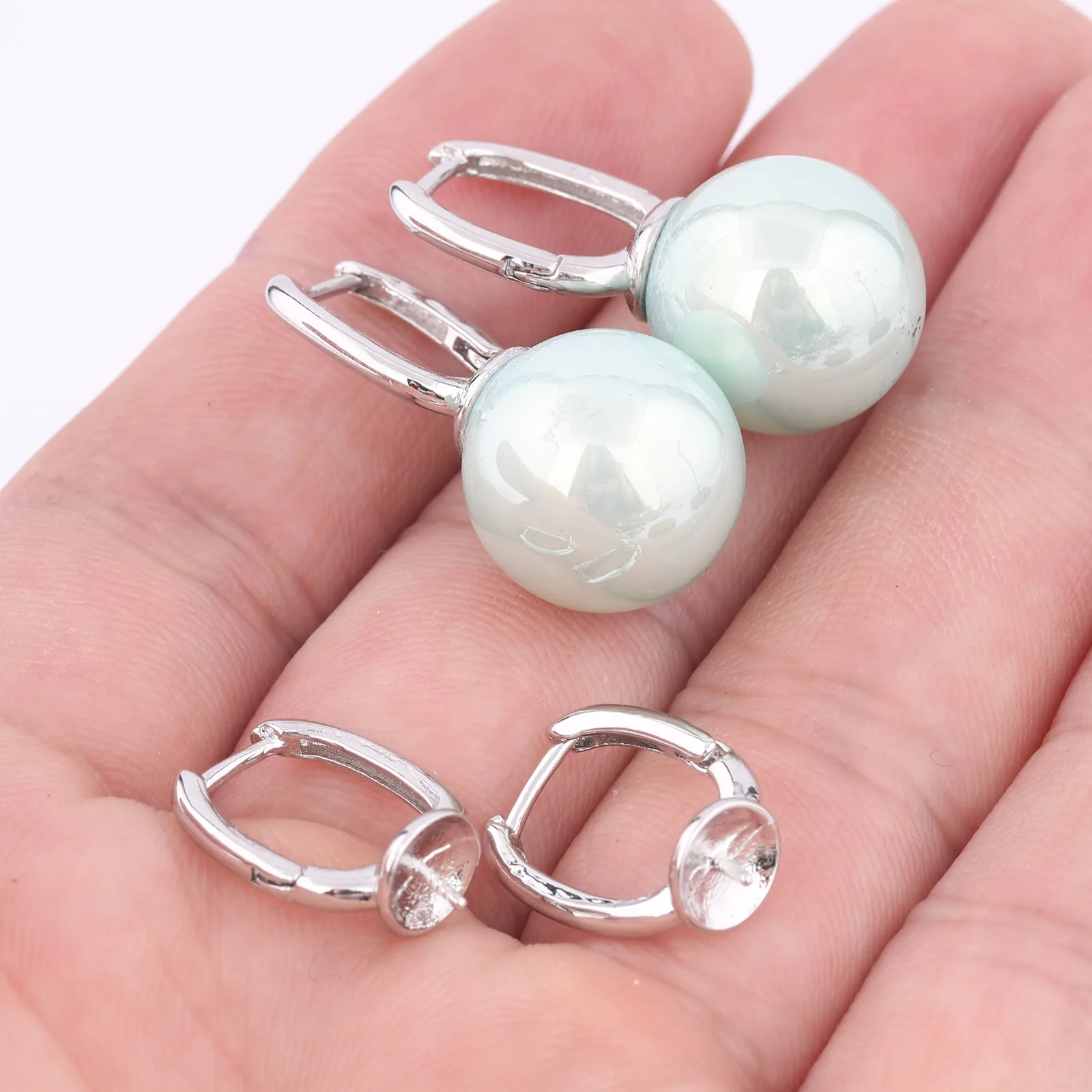 Leverback Earring Bezel Setting Blanks for DIY Jewelry – 20 pcs