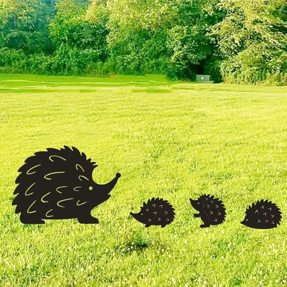 Tiki-Inspired Hedgehog Family Garden Decoration for Home & Garden Ideal for Outdoor Spaces as Lovely Garden Decor garden statue garden decoration animal ornaments