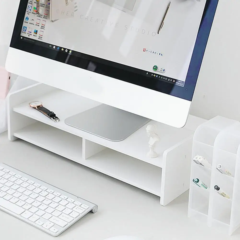 Support De Moniteur Pour Bureau,Étagère À 2 Niveaux