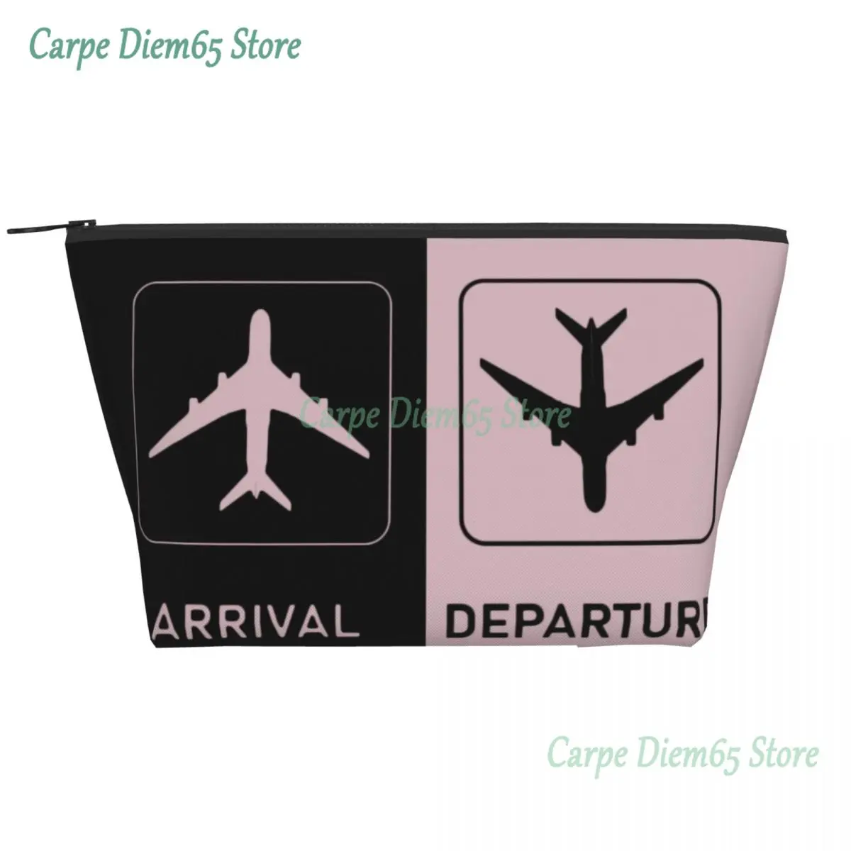 

Plane Arrivals And Departures Cosmetic Bag Women Big Capacity Plane Aviation Airplane Makeup Case Beauty Storage Toiletry Bags