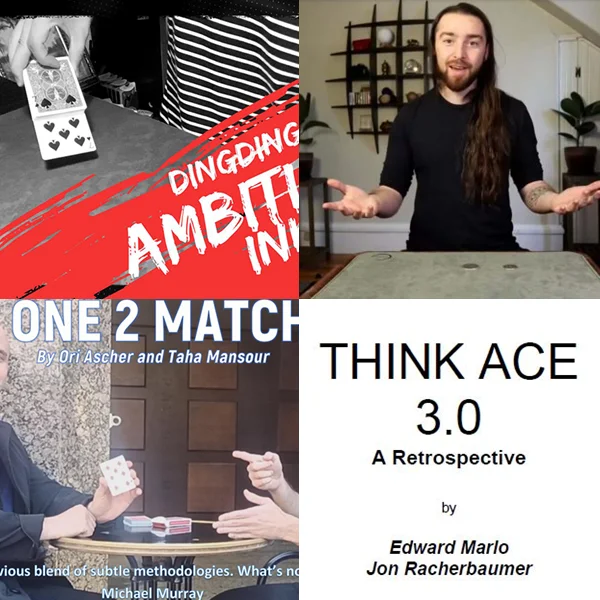 

2022 Ambition Ink by Dingding，Foundational by Danny Goldsmith，One 2 Match by Taha Mansour，Think Ace 3.0 by Jon Racherbaumer