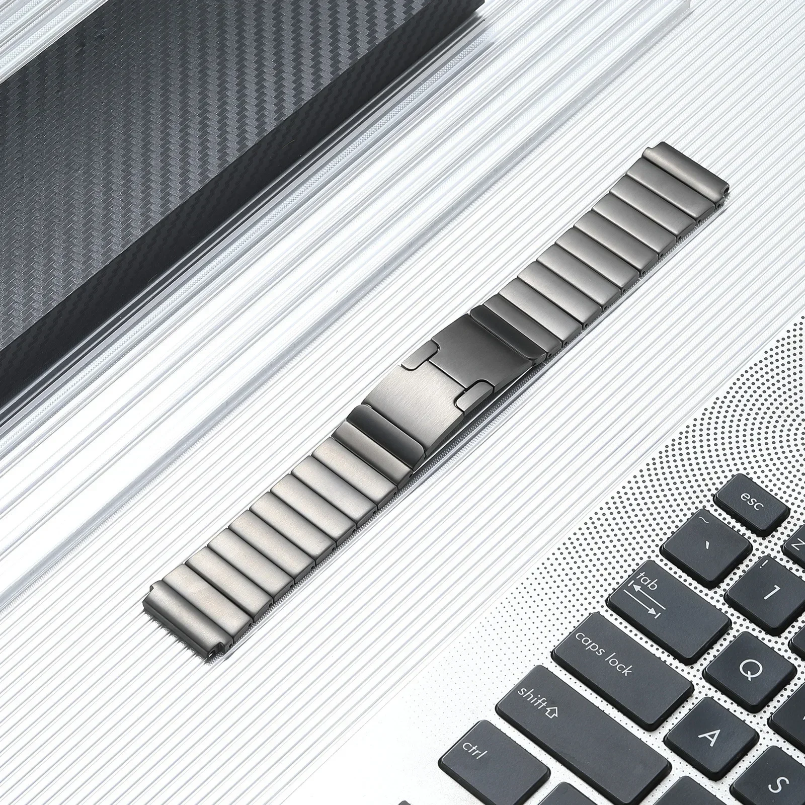 Sleek 22mm Stainless Steel Smartwatch Band - Universal Fit