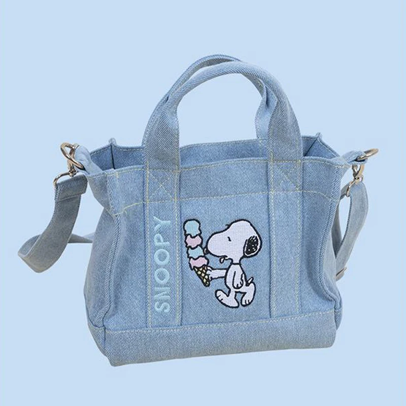 Miniso Snoopy Kawaii Cartoon Cowboy Bag Crossbody Small Bag Fashion Handbag Versatile Adjustable for Girl Friend Birthday Gifts