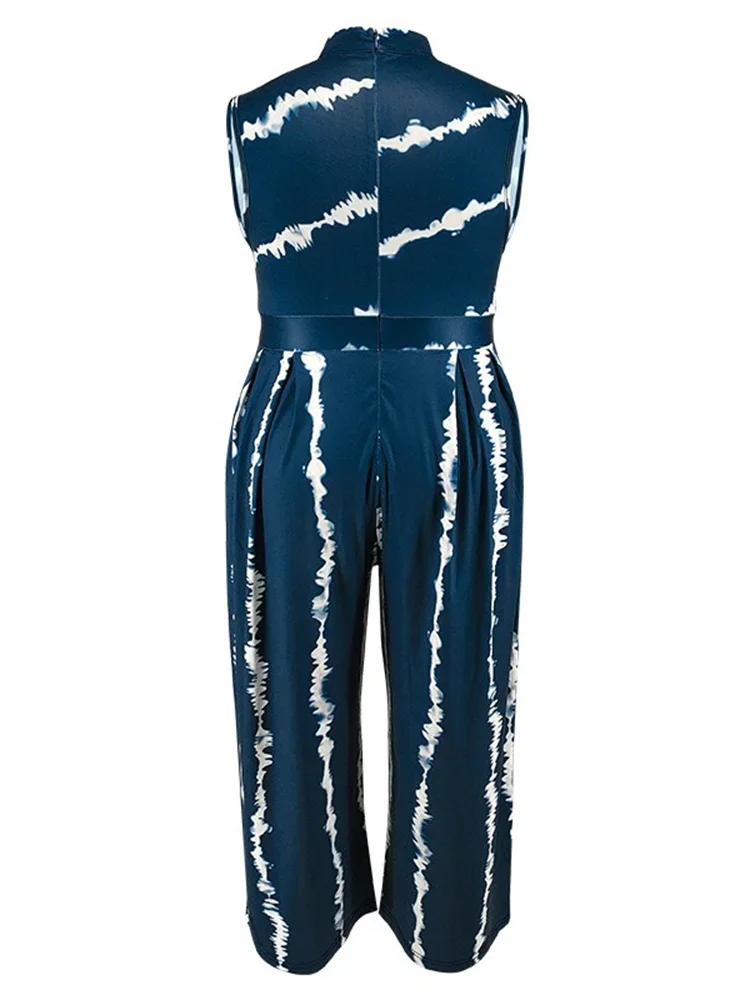 Wmstar Plus Size One Piece Outfits Women's Jumpsuits Printed Summer Holiday New Playsuits Overalls Wholesale Dropshipping 2025