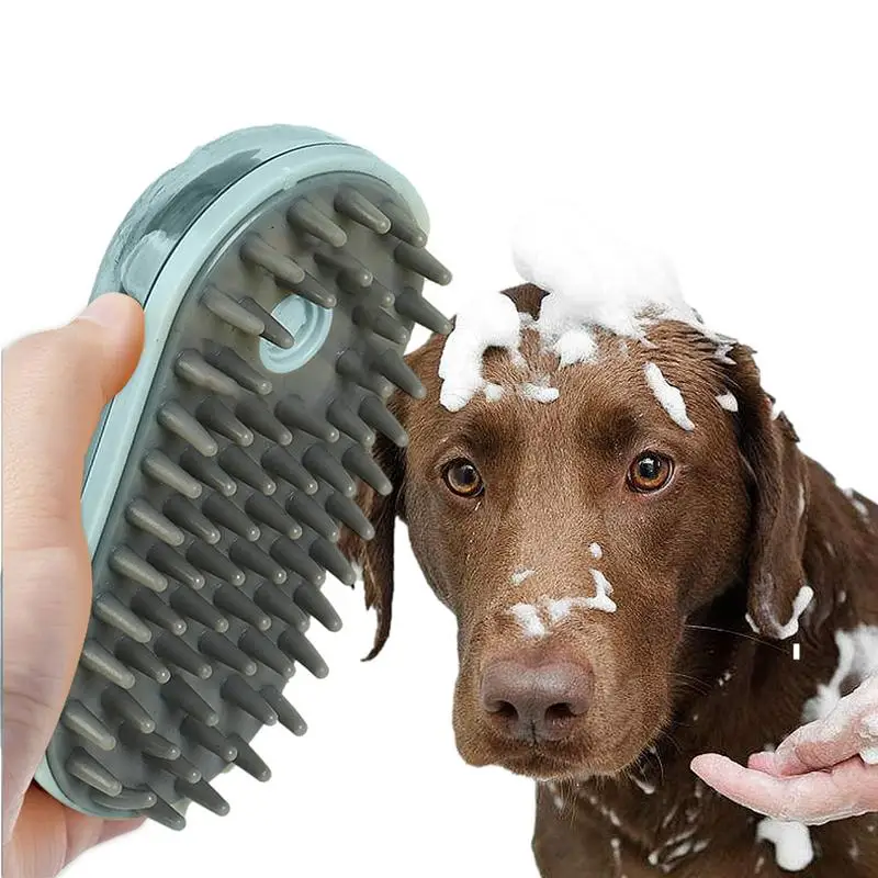 

Dog Grooming Brush Portable Dog Bath Brush With Shampoo Dispenser Dog Grooming Brush For Washing Massaging Pets With Long Short