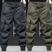 New Style Men's Loose-Fit Cargo Pants Autumn/Winter Plus Size Casual Pants Outdoor Trendy Brand Multi-Pocket Ankle Pants