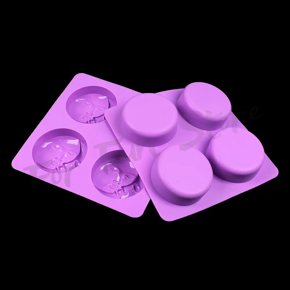 3D Moon Sun Double Face Silicone Handmade Soap Molds DIY Gypsum Candle Mold Cake Molds Resin Crafts Making Tools For Fun