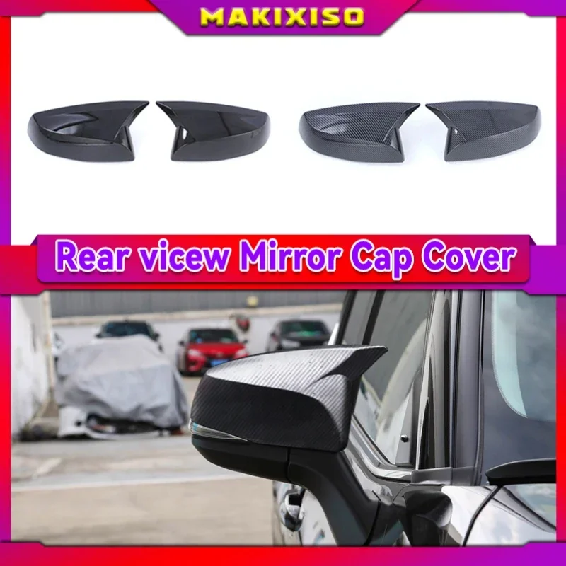 

carbon fiber car rearview cover trims chrome for toyota alphard vellfire sienna highlander rav4 harrier anh30 xu70 xl40 styling