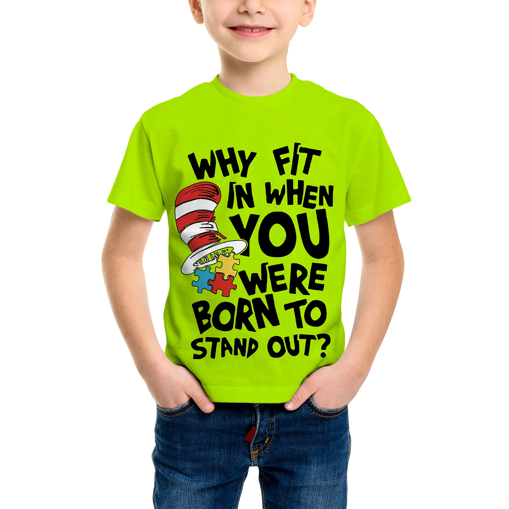 تي شيرت مطبوع ثلاثي الأبعاد للأولاد - تصميم كاجوال برقبة دائرية وأكمام قصيرة للشباب