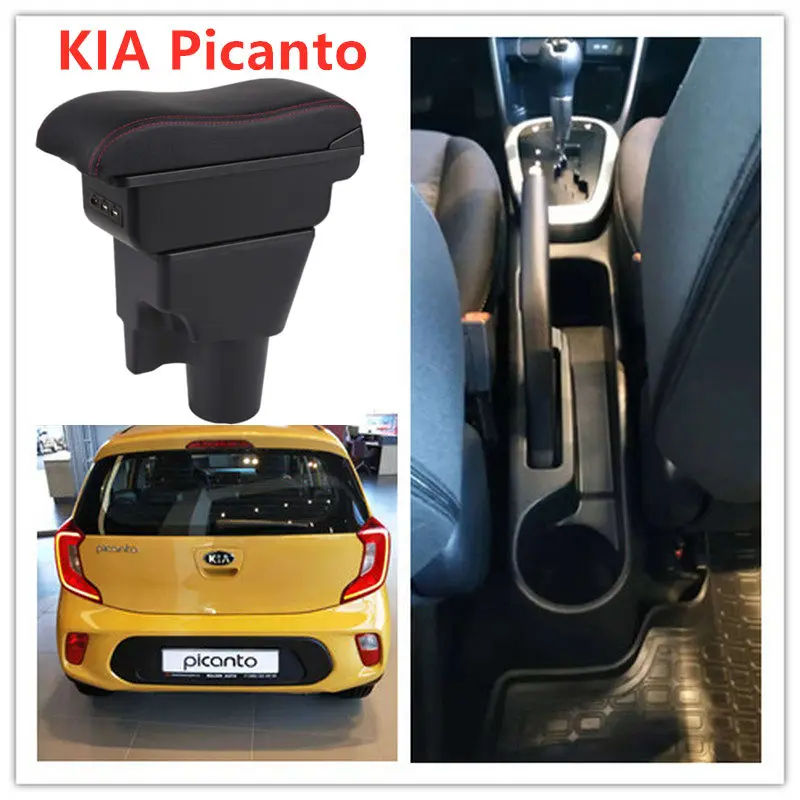 Armrest Box for KIA Picanto Central Store Content Box with USB Products Interior Car Styling Accessory