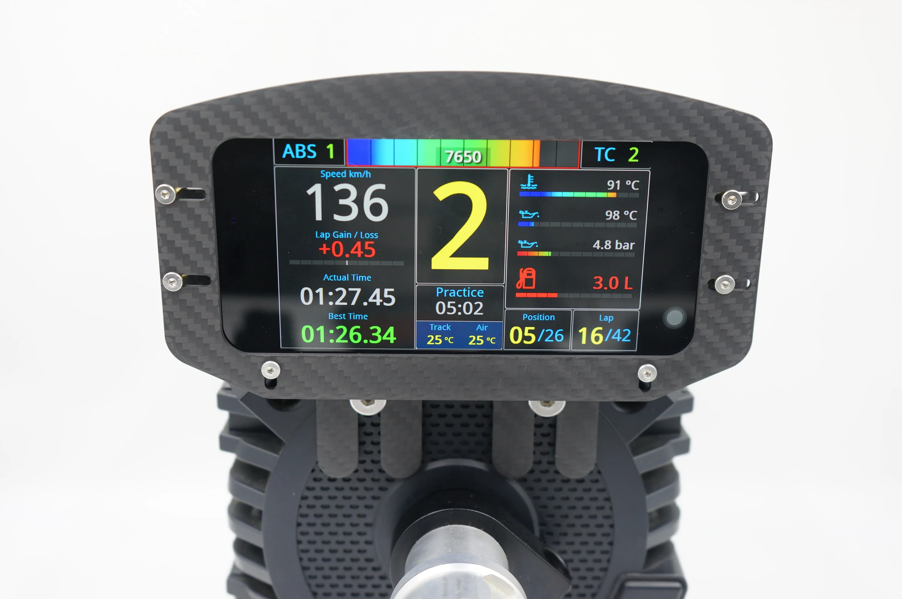 Sim Racing Display SIMPUSH Thrustmaster FANATEC SIMAGIC SIMUCUBE Wheel Base Phone Dash Holder SIMHUB sim racing