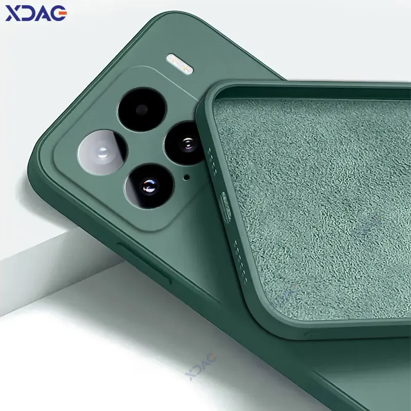 Original Square Liquid Silicone Phone Case - 360° Soft Protective Shockproof Cover