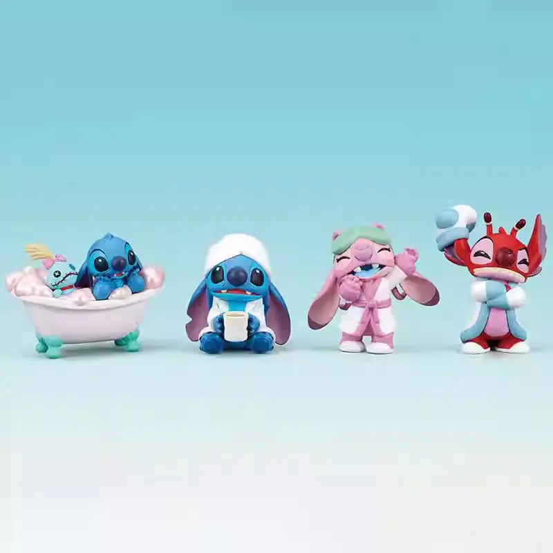 Stitch Nachtzeit-Badewanne Entspannungszeit Serie Blind Box Kawaii Actionfigur Raumdekoration Cartoon-Spielzeugmodell Überraschungs-Souvenir-Geschenk – Detail 1
