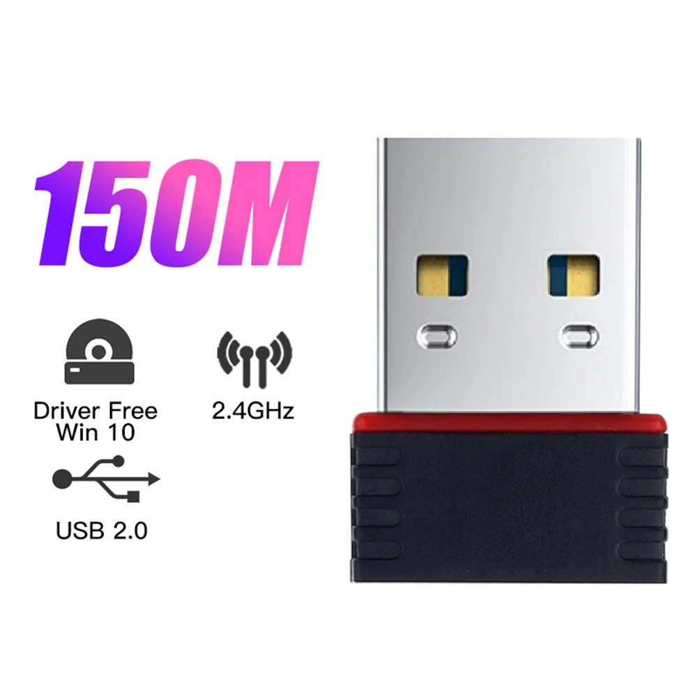 Adaptador de red Wifi Usb 150 de 2,0 m, adaptador de red 802,11 B/G/N, tarjeta Lan, Fi Dongle para ordenador portátil/Pc, adaptador inalámbrico Usb Wifi| - AliExpress