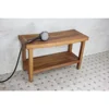 Patented 30" Sumba Teak Shower Bench with Shelf  Premium Teak Oil 5