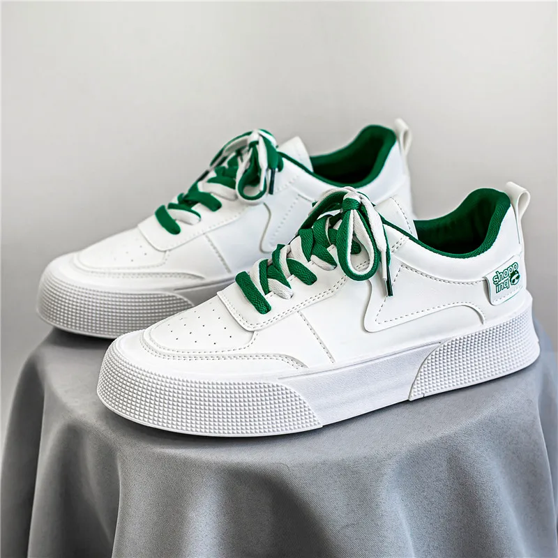 

Harajuku White Canvas Sneakers Men Designer Platform Men's Vulcanized Shoes Breathable Casual Skateboard Shoes Men Espadrilles