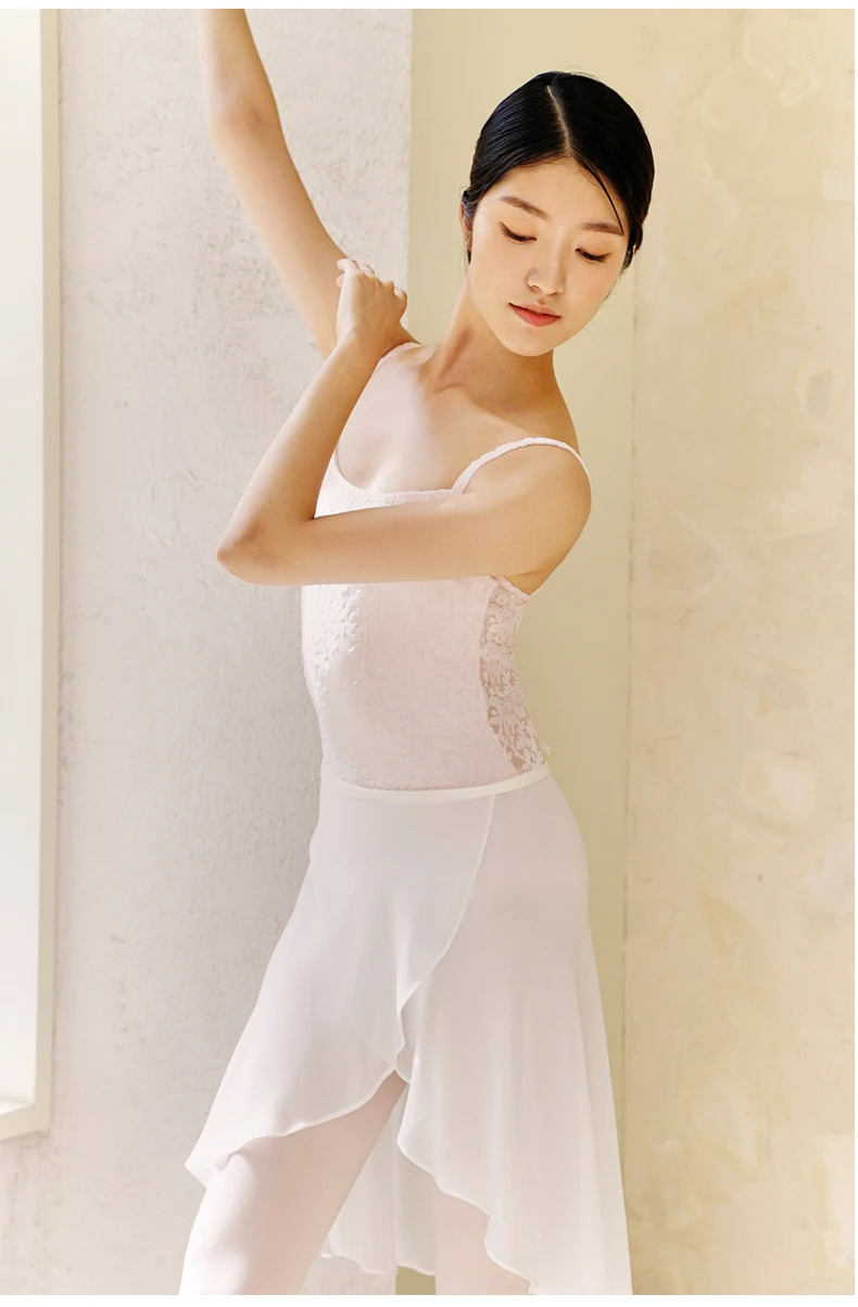 Ballettkleid Erwachsene weibliche Tanzkleid Samt Hosenträger Gymnastikkleid Sommer Basistraining Overall Kunstprüfung Body Anzug – Detail 8