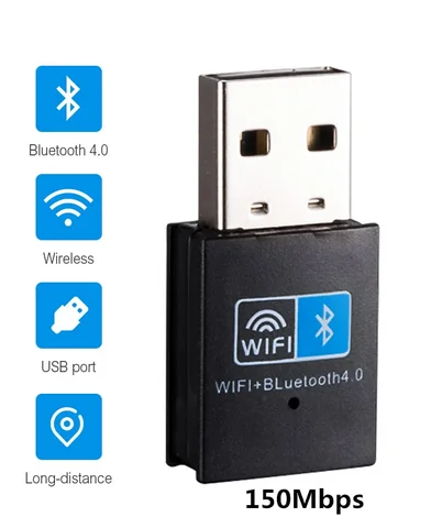 Wifi Bluetooth Adaptador sem Fio Usb Wifi Adaptador 2.4g Bluetooth 4.0 Dongle Placa de Rede Rtl8723bu para Desktop Computador Portátil 150mbps - Imagem 5