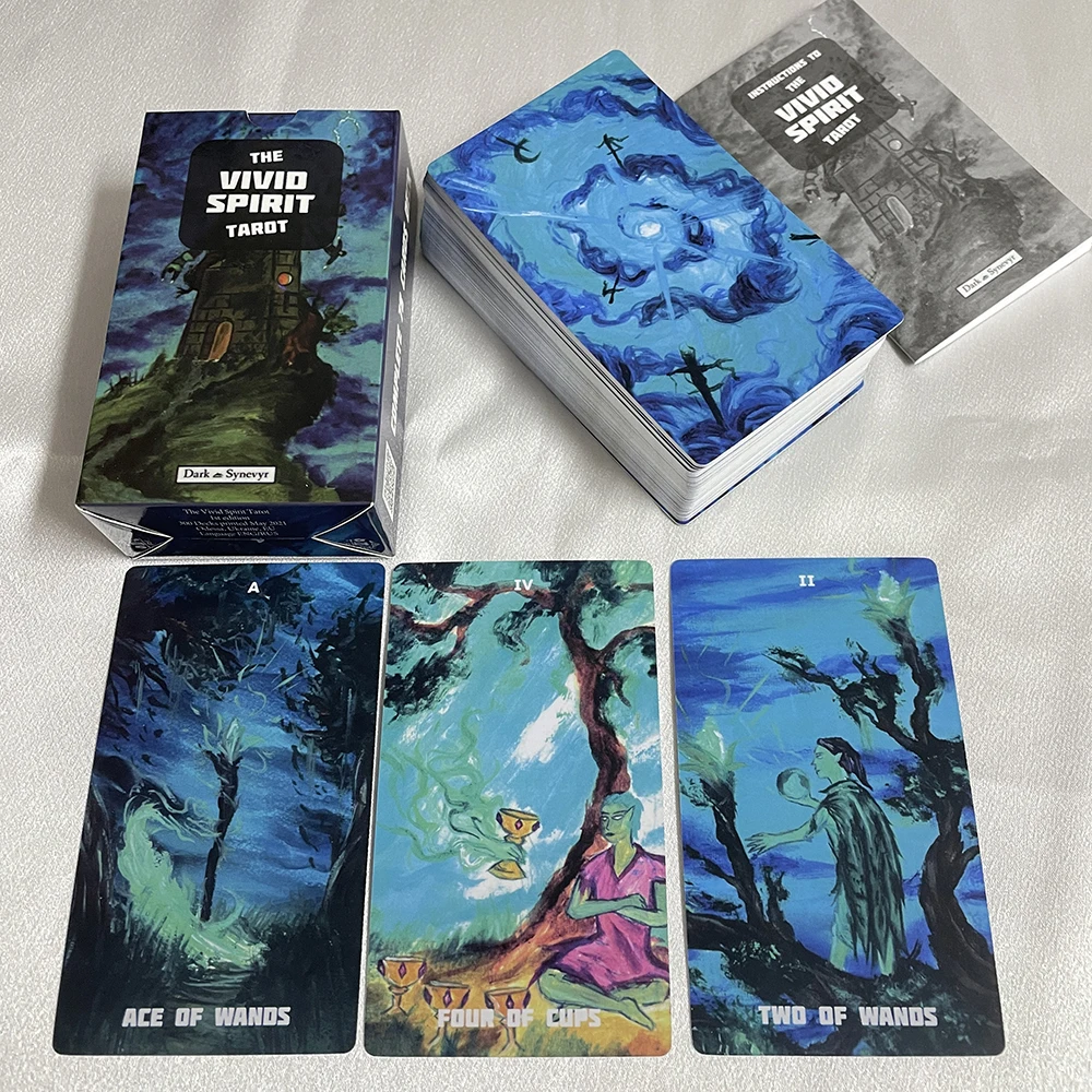 12x7cm 78 Cards Tarot English Deck Divination Prophecy Toro for Beginners with Guidebook Mallets spanish tree telepathy oracle cards prophecy divination tarot deck with meaning on it keywords taro 56 cards