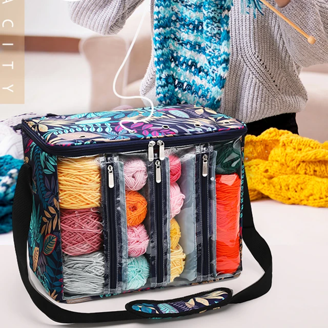 Crochet Bag Organizer Portable Oxford Cloth Yarn Storage Bag Large Capacity  Multifunctional Crochet Needlework Bag Sewing Tool - AliExpress