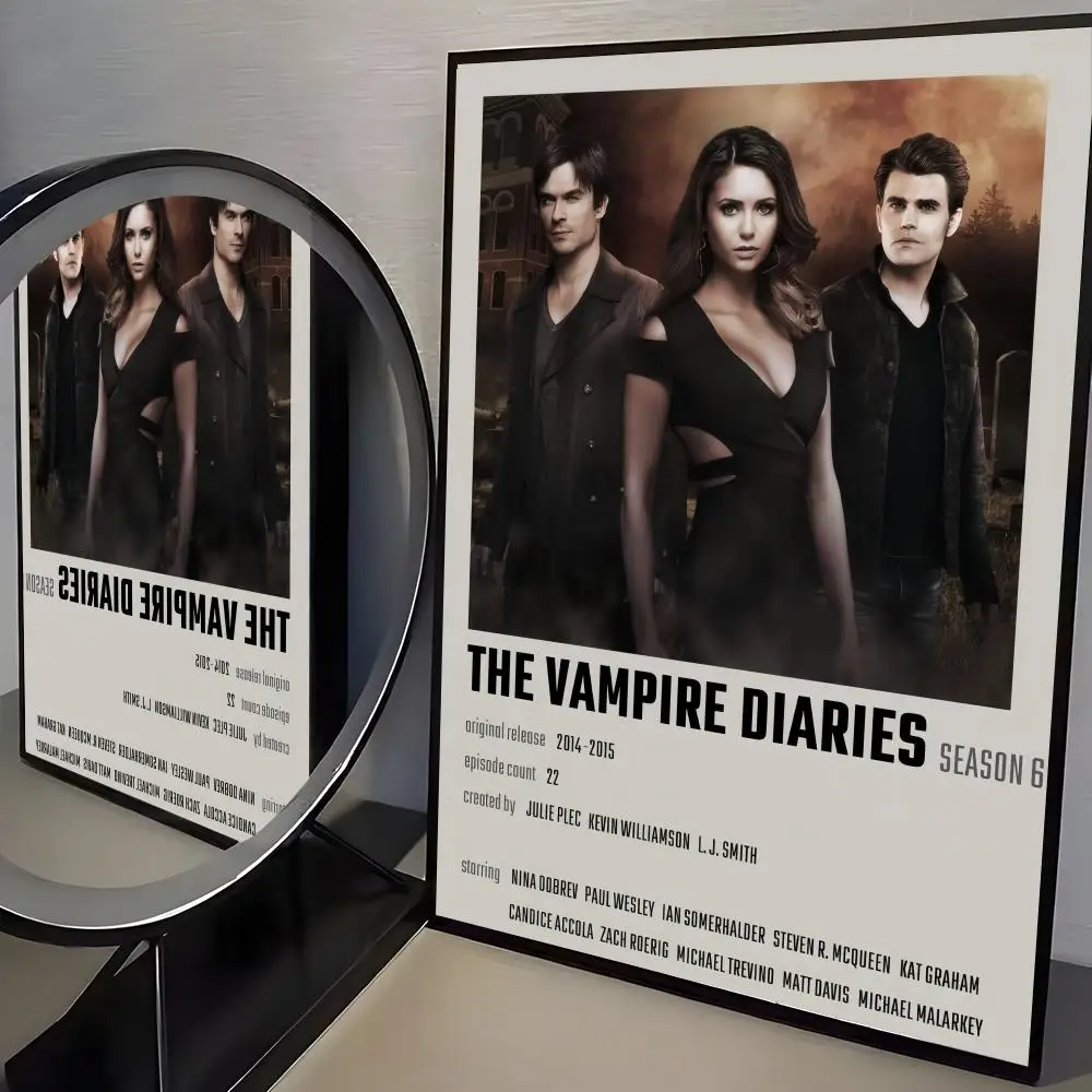 Klassischer Film-Poster „The V-Vampire Diaries“ für Heimdekoration, Inneneinrichtung, Bar, klebrige Wandkunst, Druck, wasserfeste Raumdekoration – Detail 10