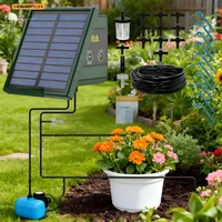 1pc DIY Solar-Powered Automatic Drip Irrigation System for Raised Beds Greenhouses Vegetable Gardens Balcony Hanging Plants 4