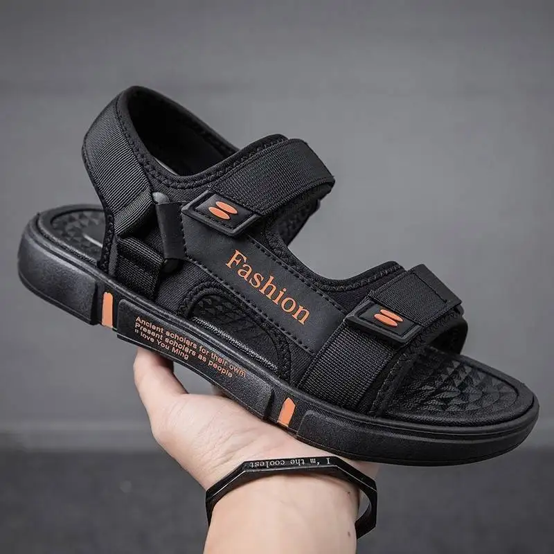 Men's Sandals 2023 New Summer Outdoor Anti-slip Sports Casual Dual-purpose Beach Water Shoes Slip-On EVA Flat Heel Sandals - 3