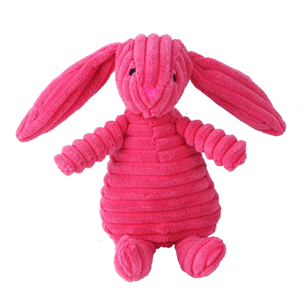 Plush Dog Toy Animals Shape Bite Resistant Squeaky Toys Corduroy Dog Toys for Small Large Dogs Puppy Pets Training Accessories 3