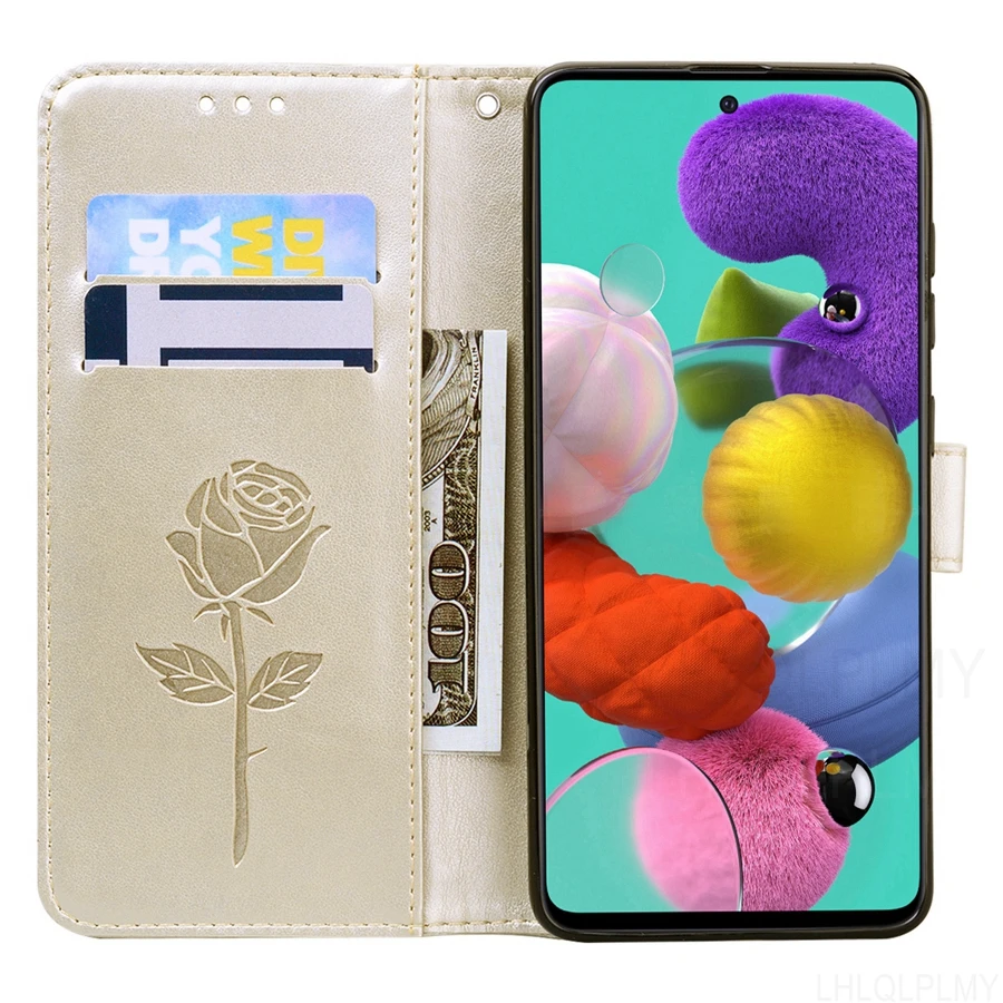 Elegant Rose Leather Wallet Flip Case Cover