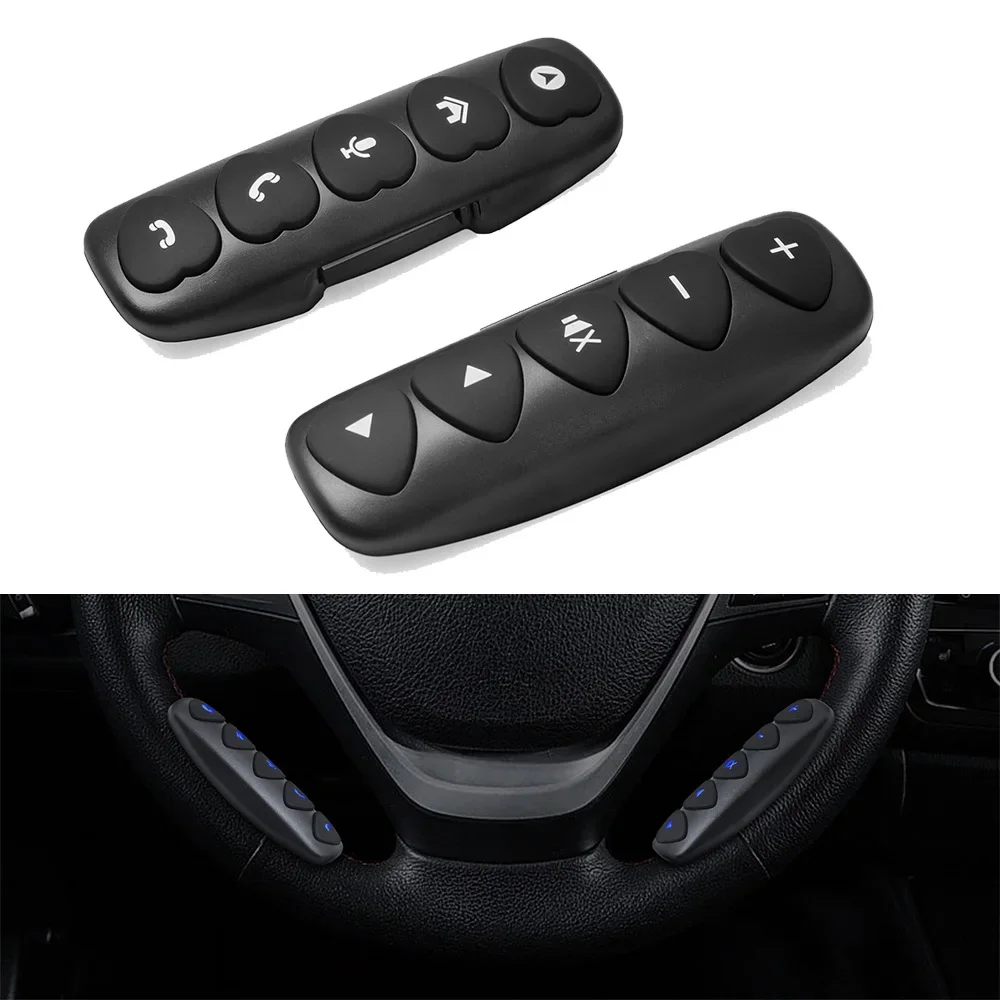 Luminous Remote Control Wireless Car Steering Wheel Control Button 10 Keys for Radio DVD GPS Multimedia Navigation Head Unit