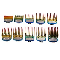 10PCS Professional Hair Clipper Metal Clip Guides Limit Combs Guards for WAHL Clippers 1