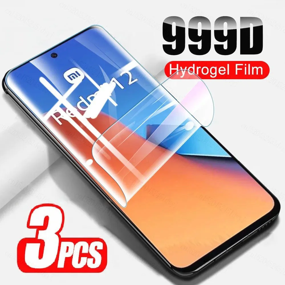 

3Pcs Screen Protector Hydrogel Film for Xiaomi Redmi 12 Note 12s 12 Pro Plus 12C 12 4G 5G Protective Full Cover 9H HD Film