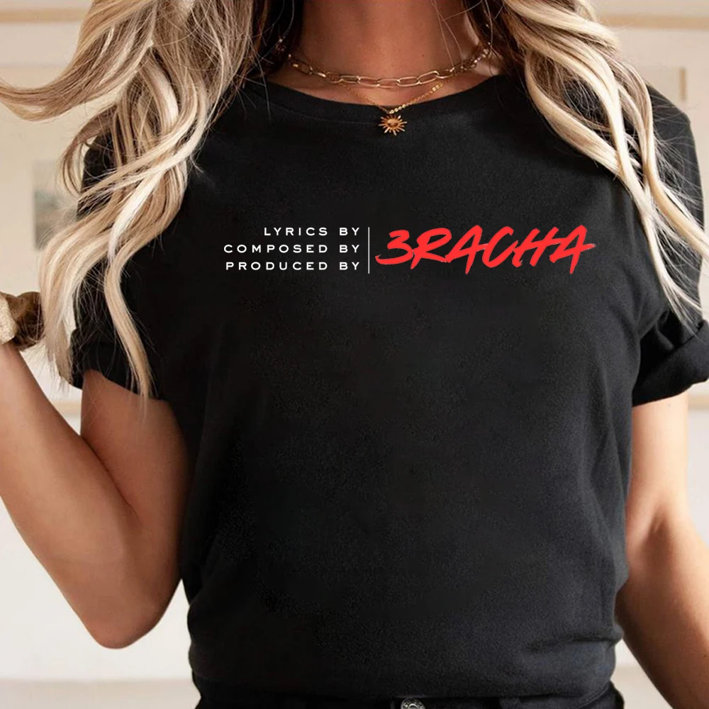 3RACHA inspiriertes T-Shirt, trendiges Kpop-Shirt, Korea-Mode, Grafik-T-Shirts, Kpop Merch, Streetwear, Retro, kurze Ärmel, lässige Tops