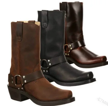New oversized European and American men's boots Martin shoes men's boots high trend motorcycle shoes