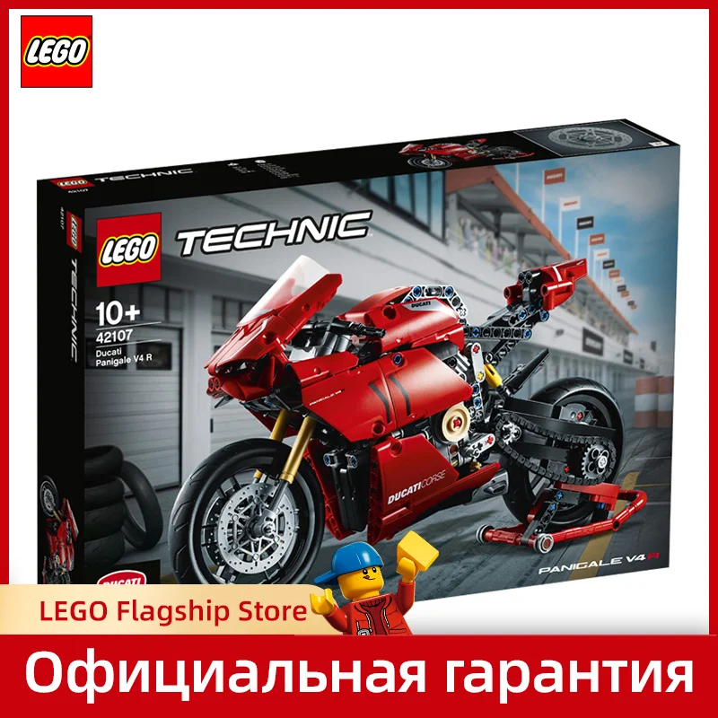 [100%Original]LEGO Technic Ducati Panigale V4 R 42107 Motorcycle Toy  Building Kit,Build A Model Motorcycle (646 Pieces)