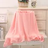 Organic Cotton Receiving Blanket Muslin Baby Swaddle Blanket for New Born Infant Bedding Ruffle Babies Accessories Newborn Plaid 4