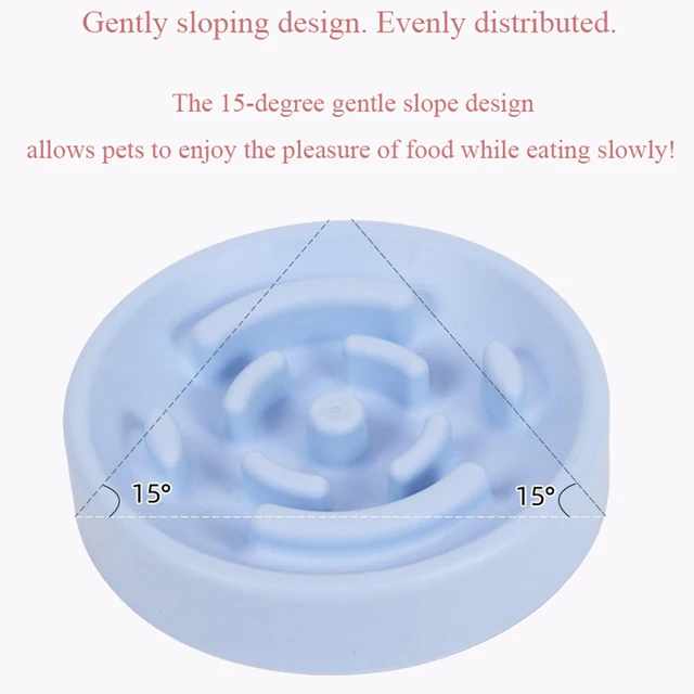 Dog slow food bowl choke prevention Small and medium-sized dog slow food bowl anti upset round thickened pet supplies 5