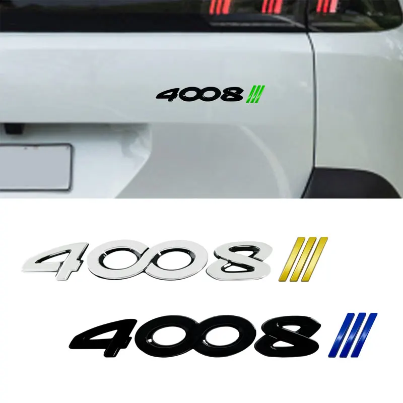 thumbnail: 3D Metalen Autosticker Embleem – Zwart T Logo Voor Peugeot 4008 (2017-2019) | Eenvoudig Te Plakken