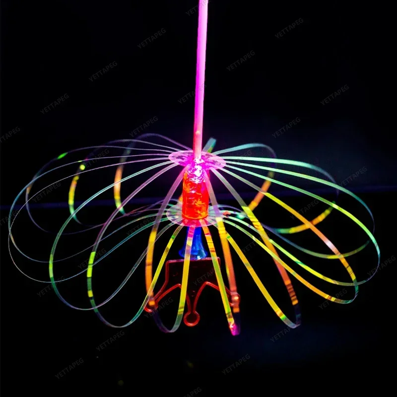 Magic Twist Bubble Wand Rainbow Led Glowing Bubble Stick Kids Luminous Toys Birthday Party Favors 3/5pcs