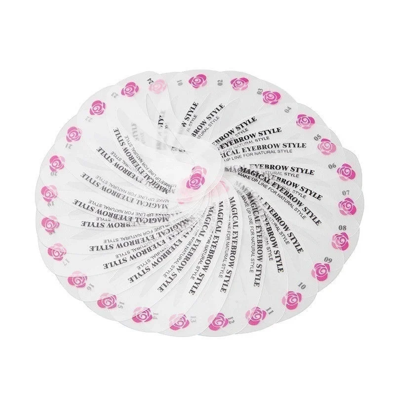 DIY Eyebrow Shaping Stencils Grooming Kit Shaper Template Makeup Tool 24pcs/set