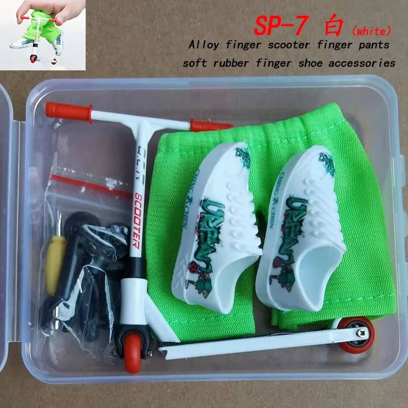 Finger Skateboard Toys Alloy Finger Scooter Mini Skateboard Pants Shoes Tools Gift