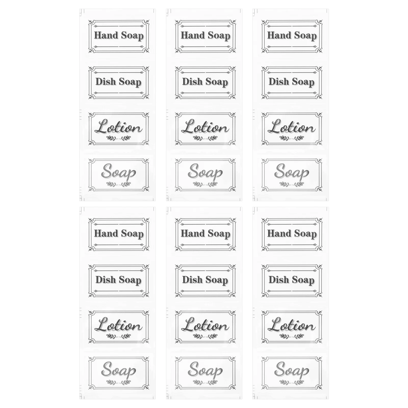 Labels Soap Stickers Label Bottle Waterproof Dispenser Hand Shampoo Bathroom Conditioner Sticker Cleaning Decals Removable