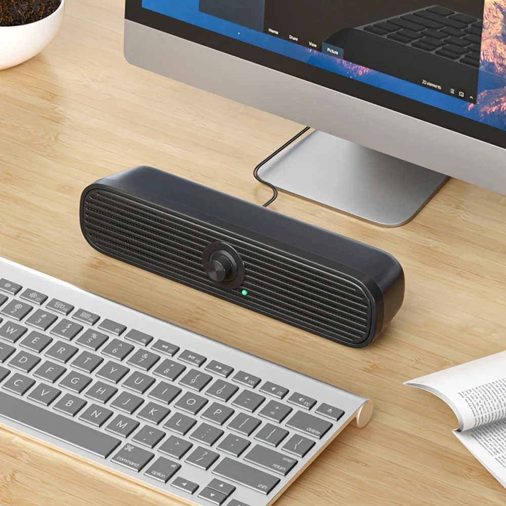 Computer Speakers Stereo Subwoofer Soundbar for Desktop Laptop PC TV