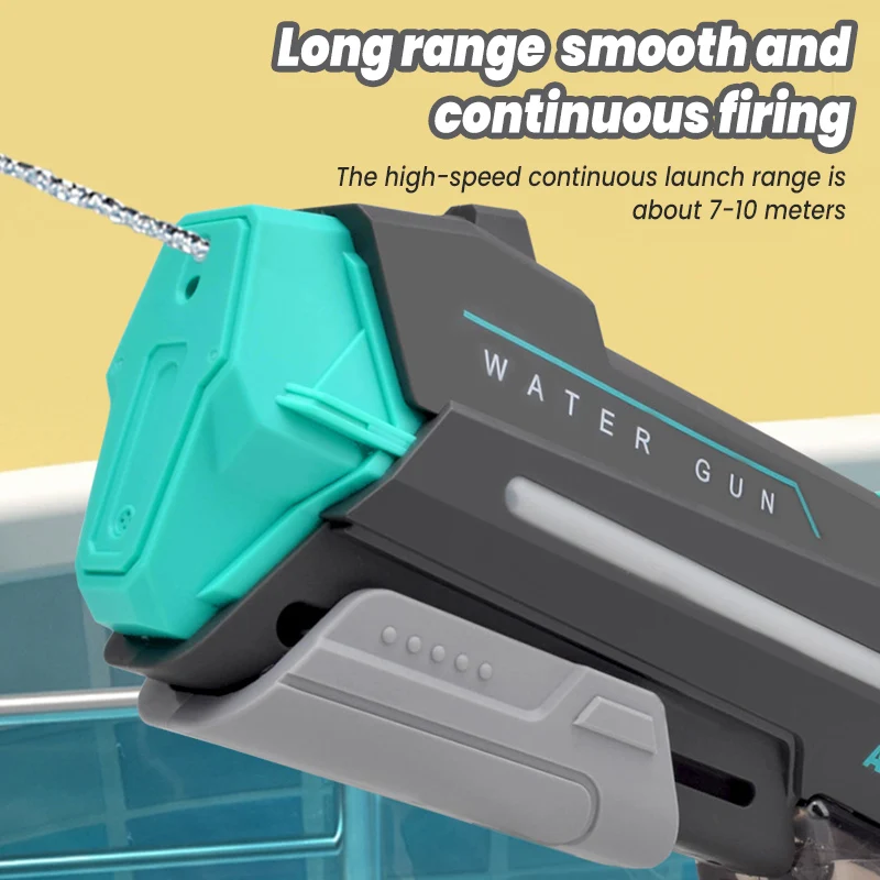 2024 New Electric water gun boy fully automatic water spray light water-absorbing water gun children's water gun Outdoortoy 4