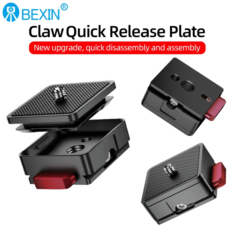 Camera Tripod Plate Claw Arca Swiss Quick Release Plate Mount 1/4'' Tripod Base Mount Gimbal Quick Switch System For DSLR Camera Accessories