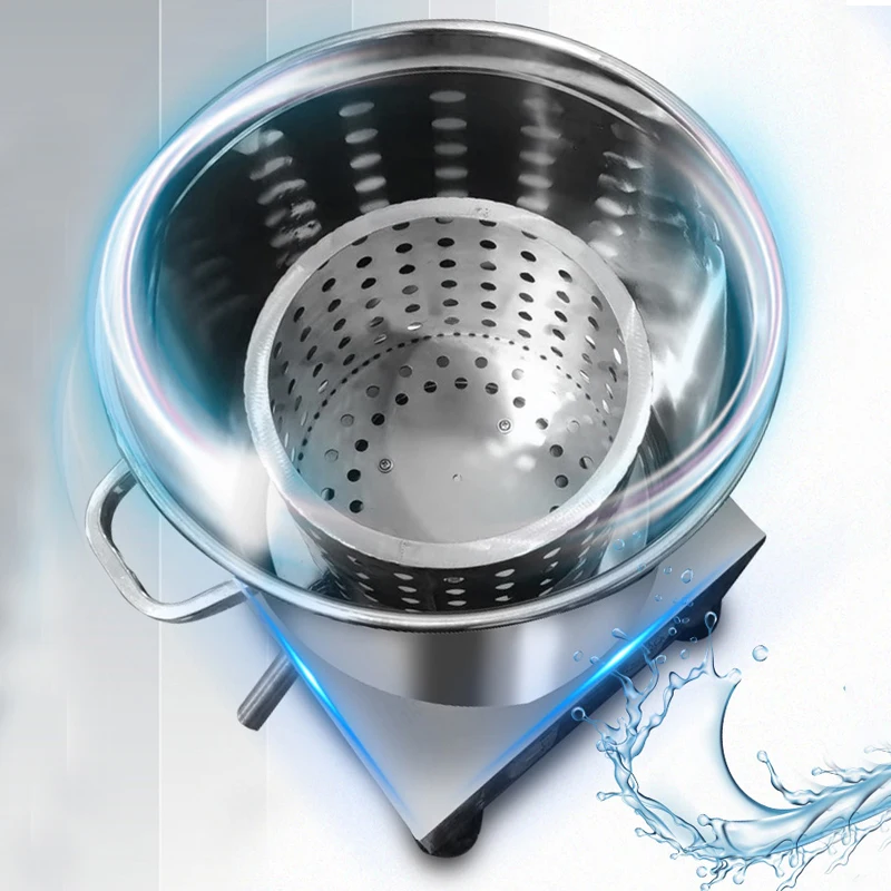Food Dehydrator 15 Liters Stainless Steel Centrifugal Cabbage Spin Dryer Green Vegetables Dewatering Machine